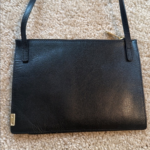 Brahmin leopard black croc gold crossbody bag calf hair leather handbag bag - Picture 3 of 8